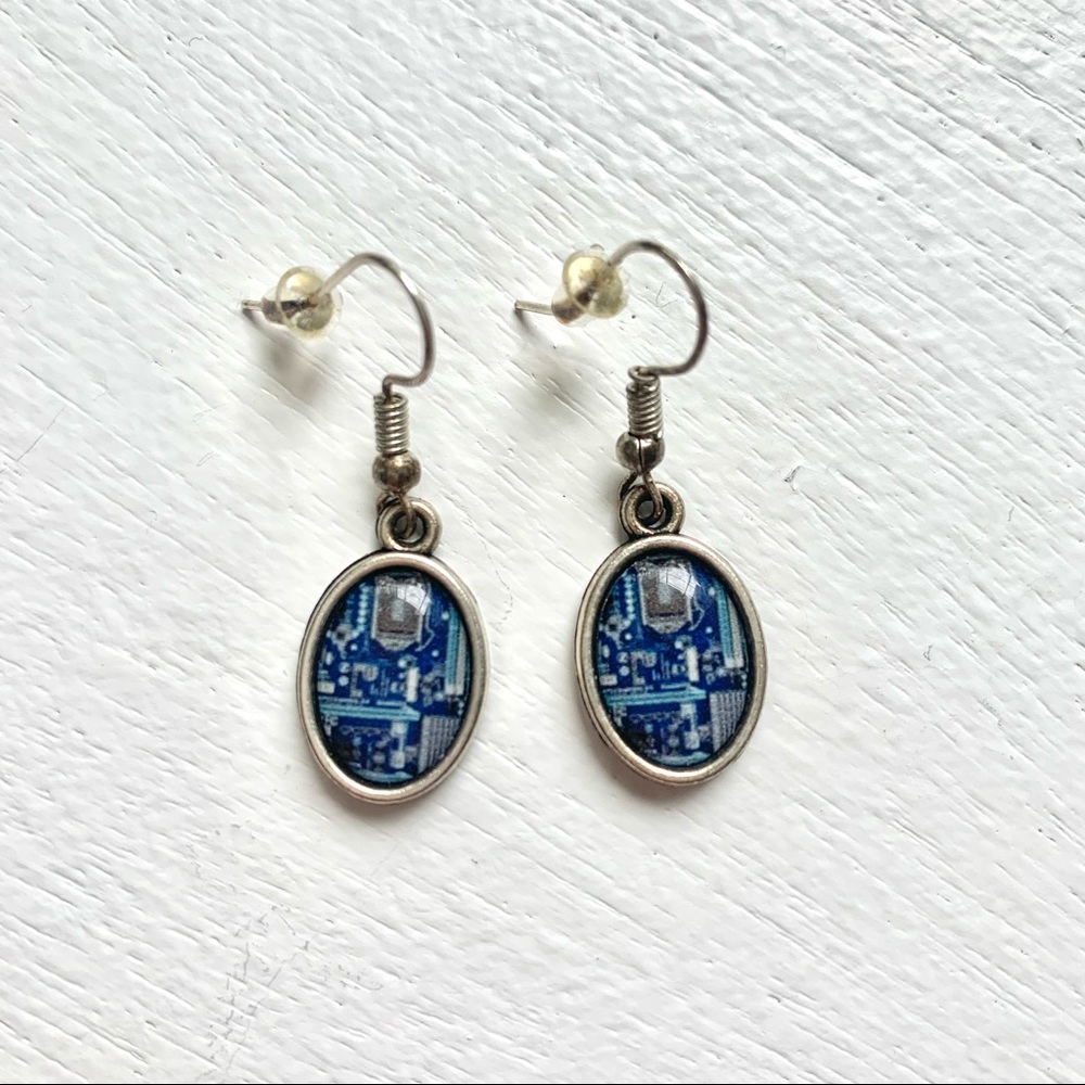 Unique Circuit Board Earrings